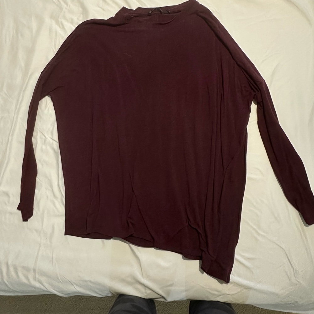 Athleta Women's Long Sleeve Tee - Burgundy